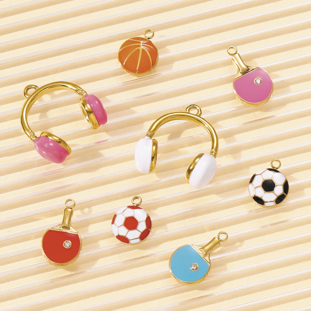 Pendentifs pour femmes en acier inoxydable, série Sports, 1 pièce Image5