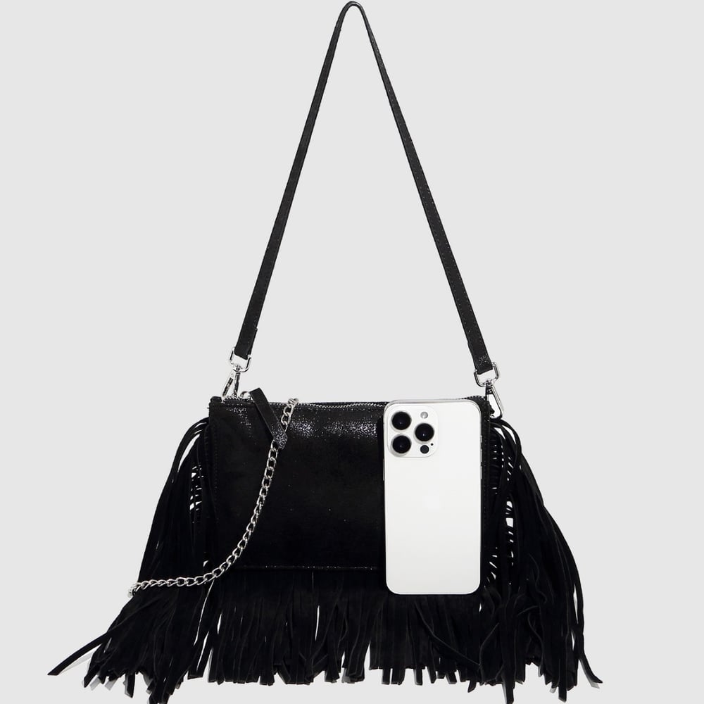 1 Piece Simple Series Casual Tassel PU Women's Shoulder Bags h5Picture2