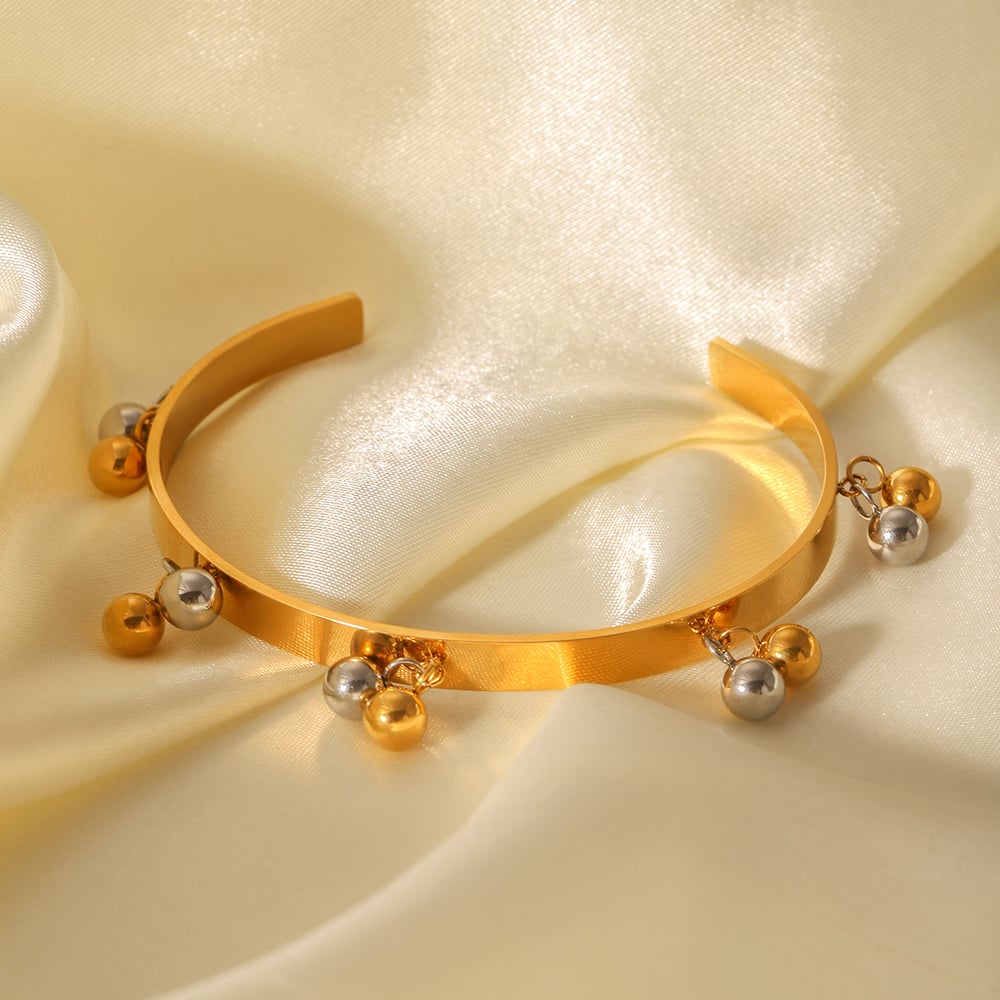 1 Piece Simple Series Daily Mixed Stainless Steel  Women's Bangles h5Picture6