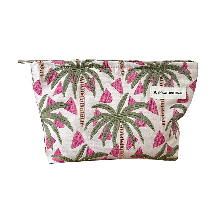 1 Piece Original Design Coconut Tree Resort Series Women's Makeup Bag 