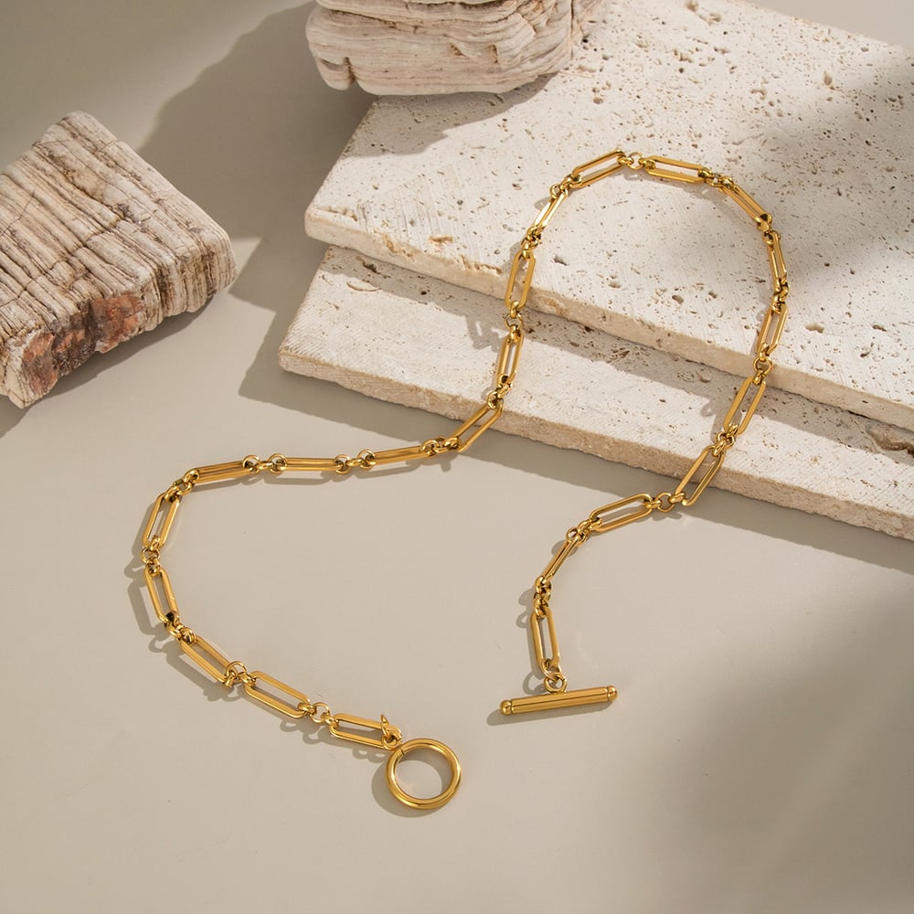 1 Piece Stainless Steel Gold Color Chain Necklace Picture4