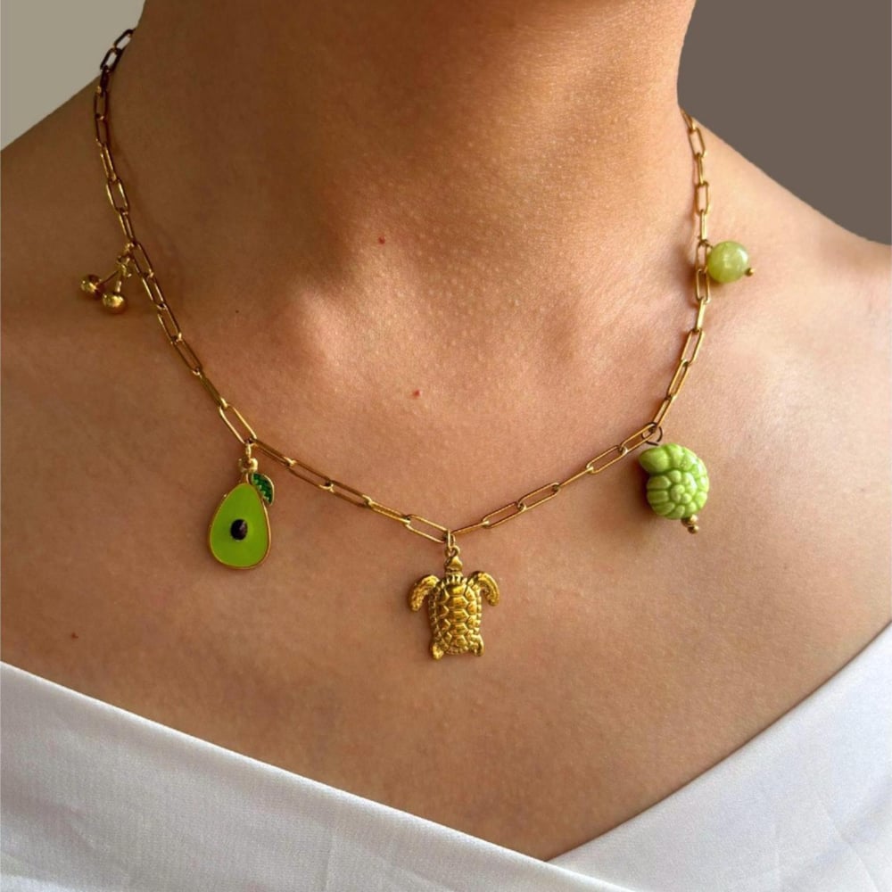 1 Piece Oceanic Stainless Steel Gold Color Pendant Necklace h5Picture4