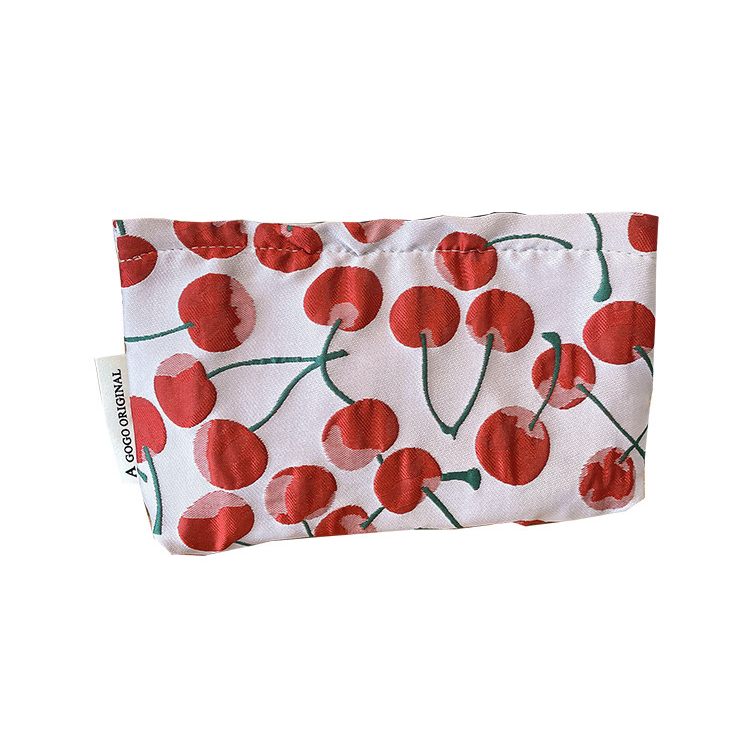 1 Piece Simple Series Cute Cherry Polyester Women's Makeup Bags 