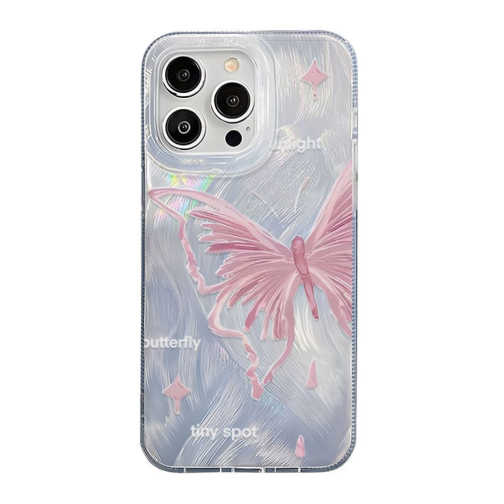 1 Pair TPU Glitter Butterfly Pattern Phone Case Picture2