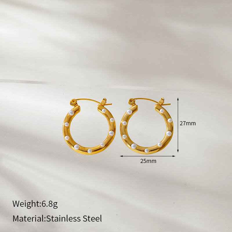 1 Pair Romantic  Casual Irregular Shape Stainless Steel  Women's Stud Earrings 