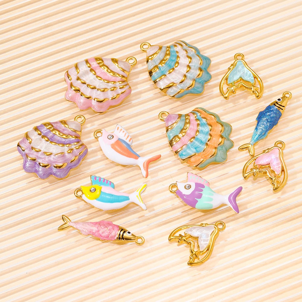 1 Piece Glamorous Fish Stainless Steel Women's Pendants h5Picture4