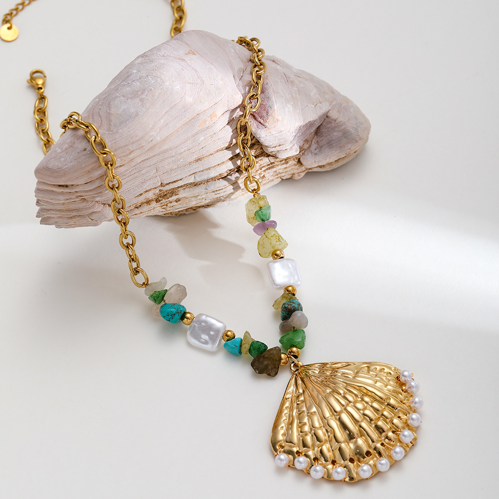 1 Piece  Vacation Turtle Stainless Steel  Gold Color  Women's Pendant Necklaces Picture3