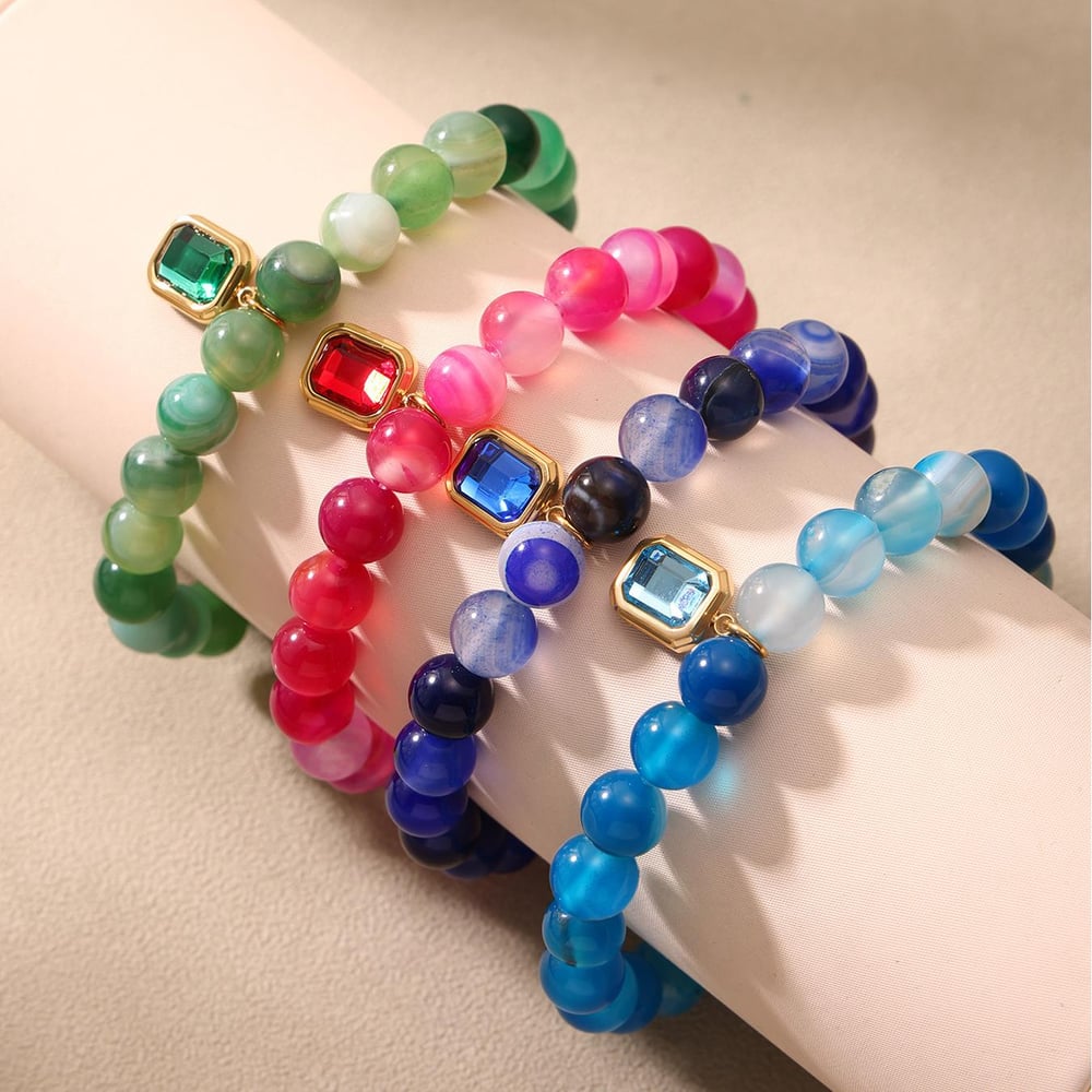 1 Piece Elegant Natural Beads Women's Beaded Bracelets Picture8