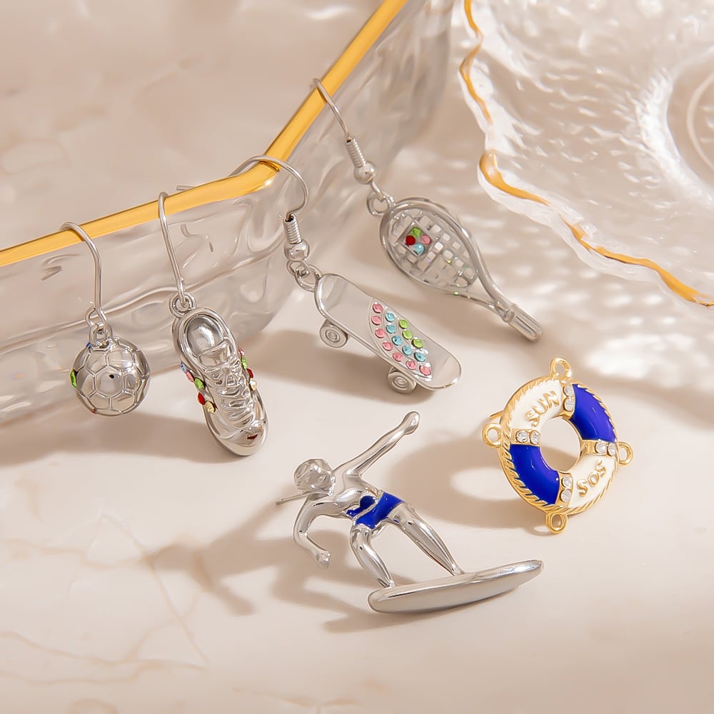 Simple Irregular Shape 925 Sterling Silver Women's Drop Earrings h5Picture4