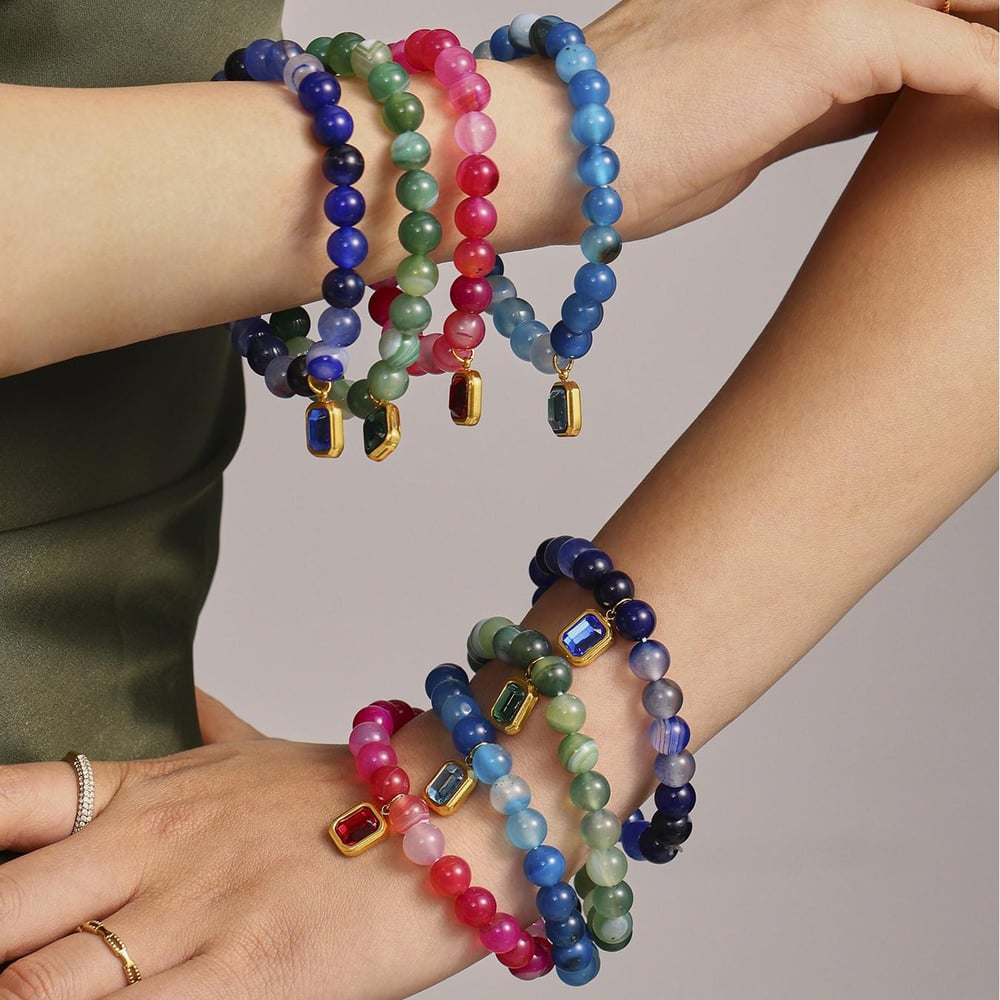 1 Piece Elegant Natural Beads Women's Beaded Bracelets Picture5