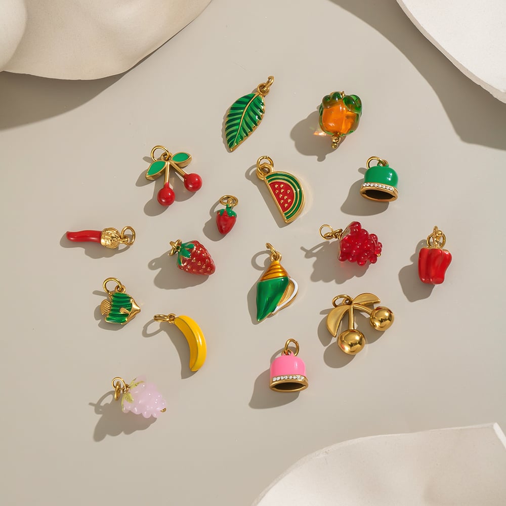 1 Piece Romantic Series Sweet Fruit Stainless Steel  Women's Pendants Picture4