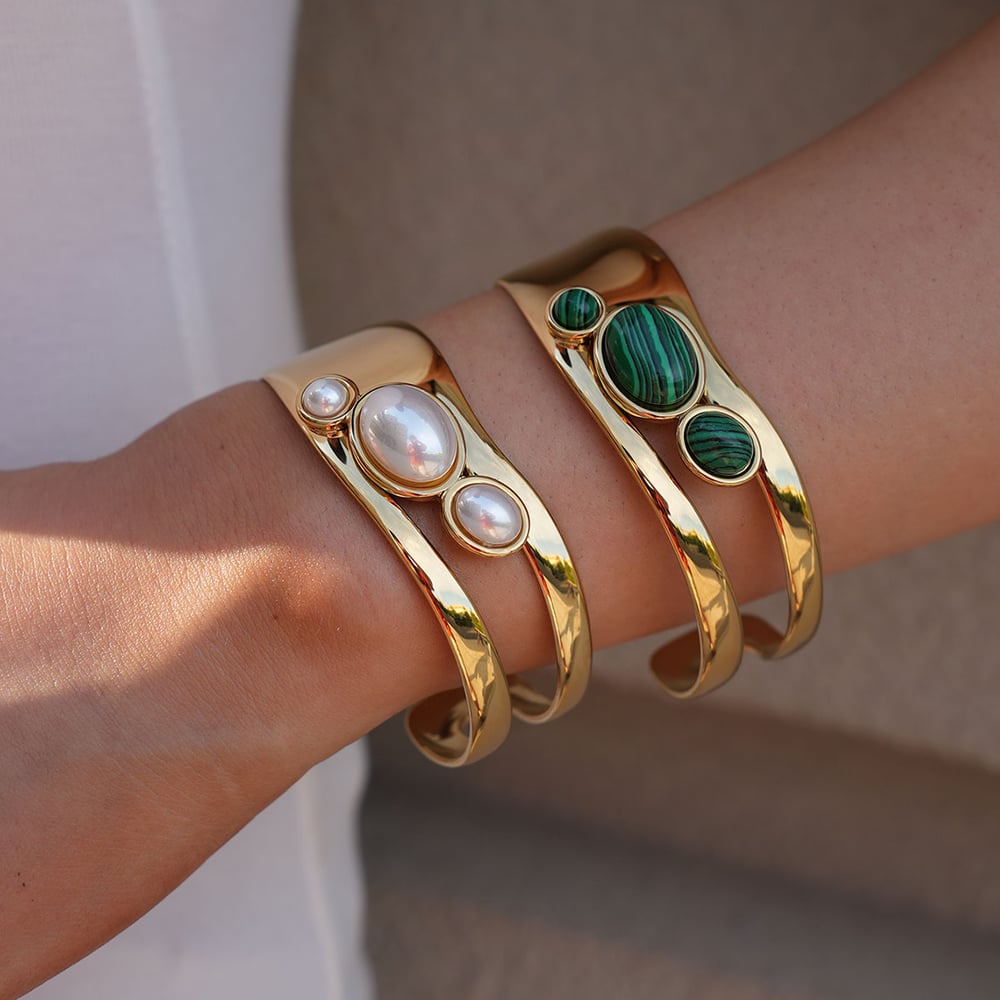 1 Piece Elegant Irregular Shape Stainless Steel  Women's Cuff Bracelets h5Picture8