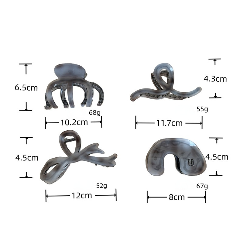 1 Pair Simple Series Casual Geometric Acetate Women's Hair Claws h5Picture5