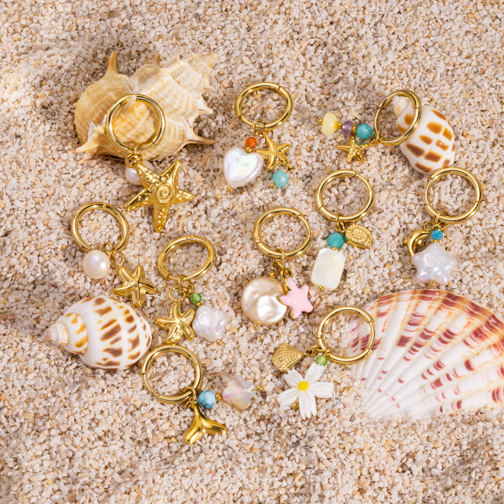 Classic Ocean Series Cute Dolphin Stainless Steel DIY Pendant Picture3