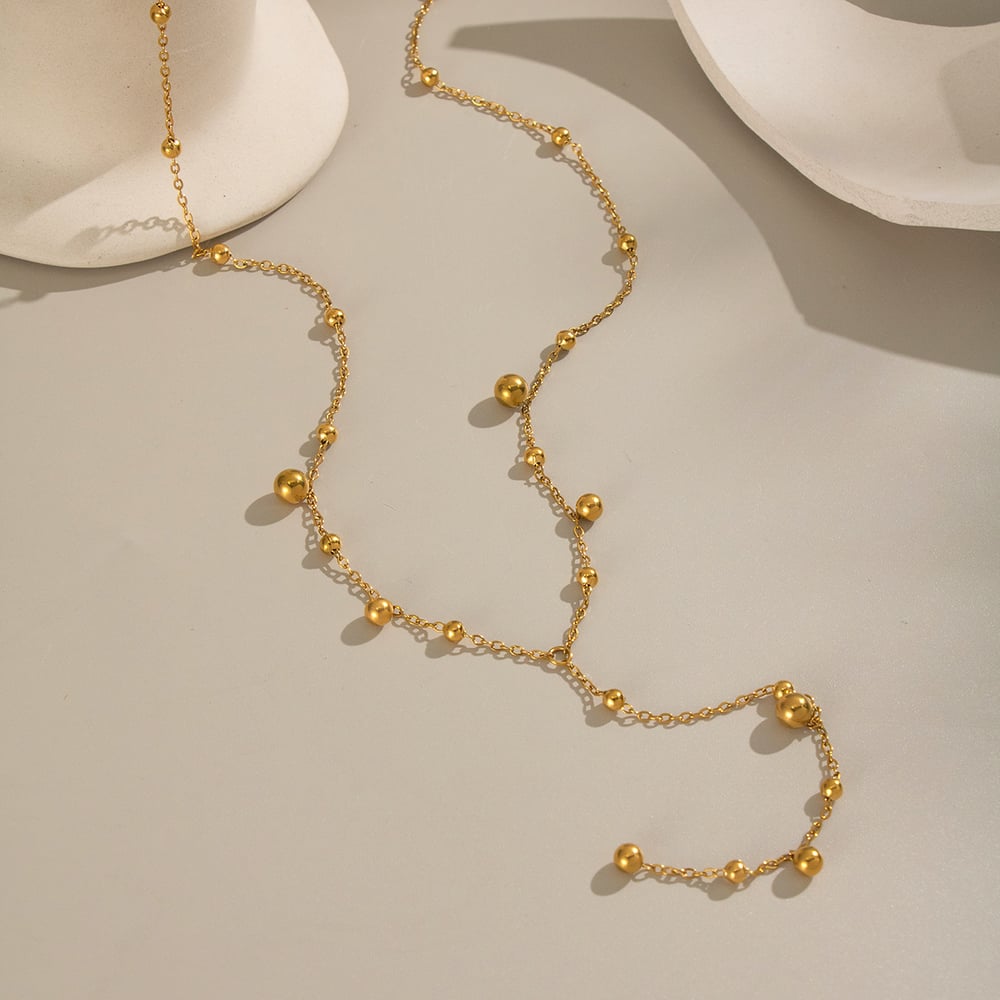 1 Piece Simple Series Daily Circle Stainless Steel  Gold Color  Women's Chain Necklaces Picture4