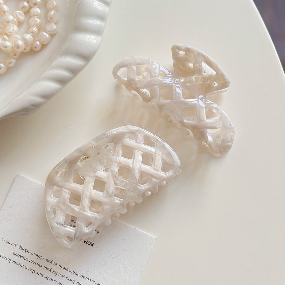 1 Pair Daily Mixed Color Acetate Women's Hair Claws h5Picture3