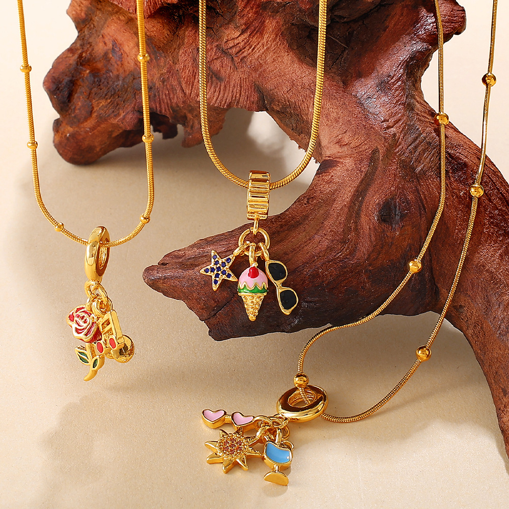 Collier pendentif DIY en acier inoxydable 1 pièce Image3