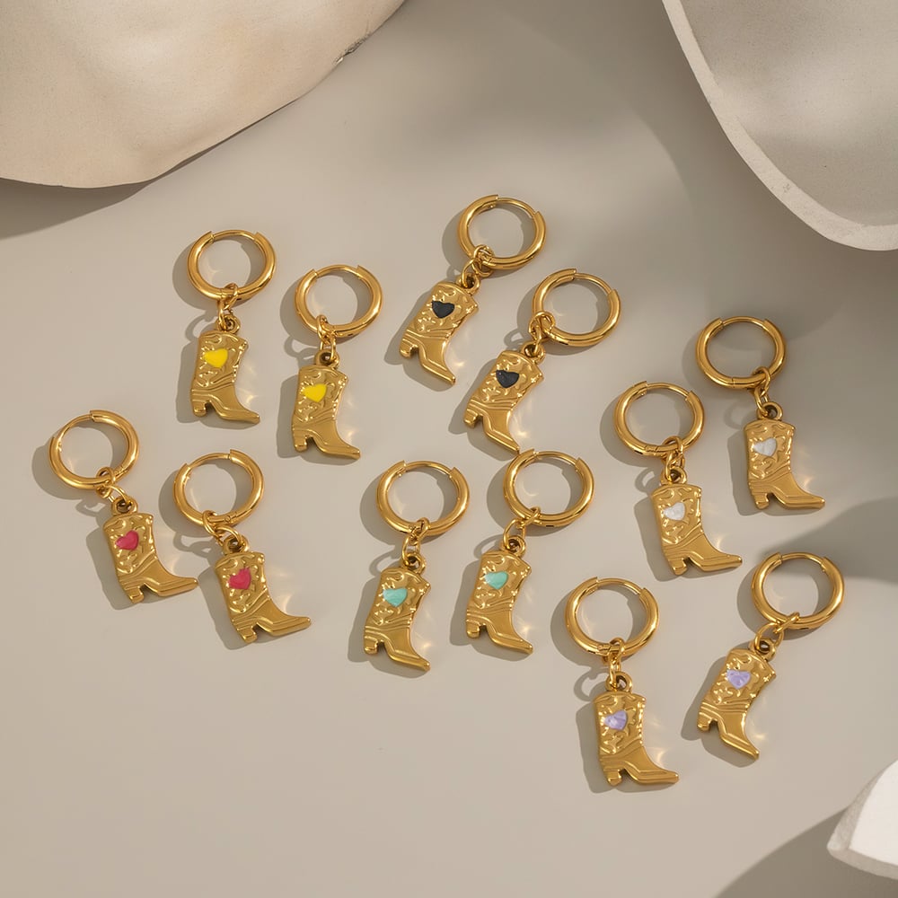 1 Pair Simple Irregular Shape Stainless Steel  Gold Color  Women's Drop Earrings Picture3