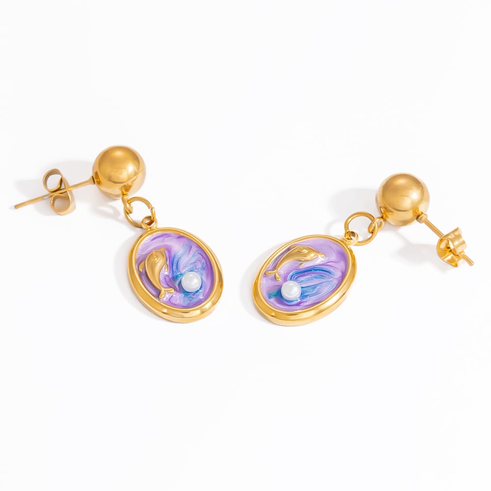 1 Pair Ocean Resort Series  Shell Pendant  Women's Earring 