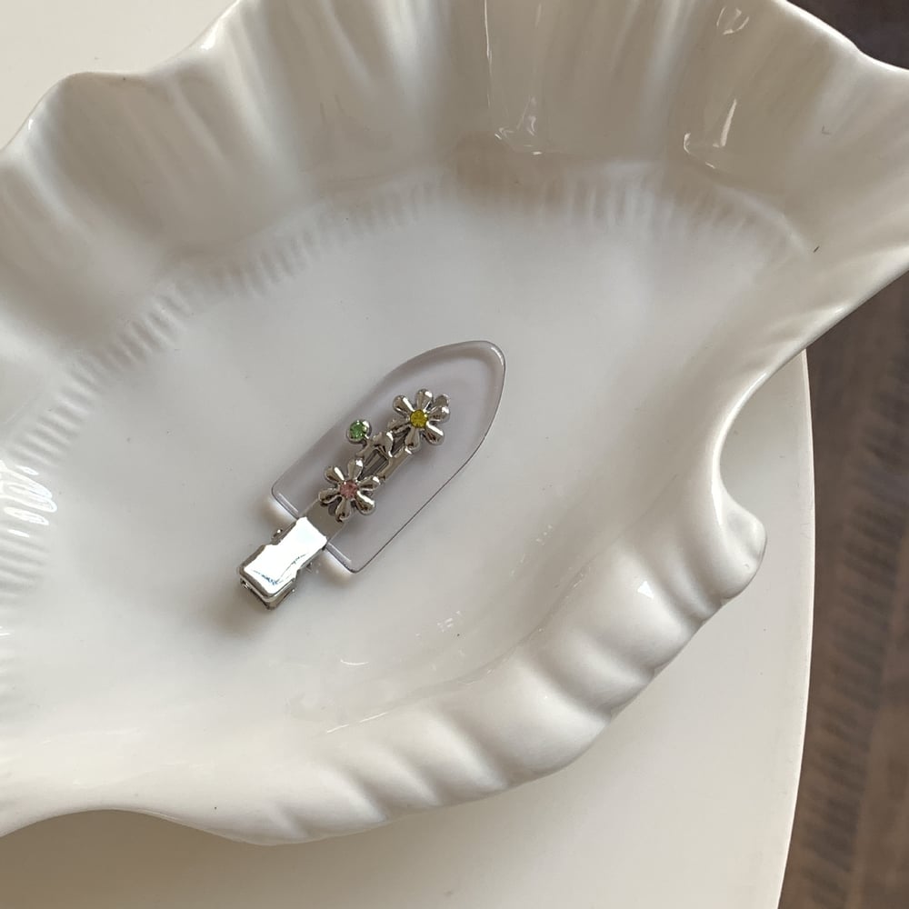 1 Pair Classic Series Sweet Flower Acetate Women's Hair Clips