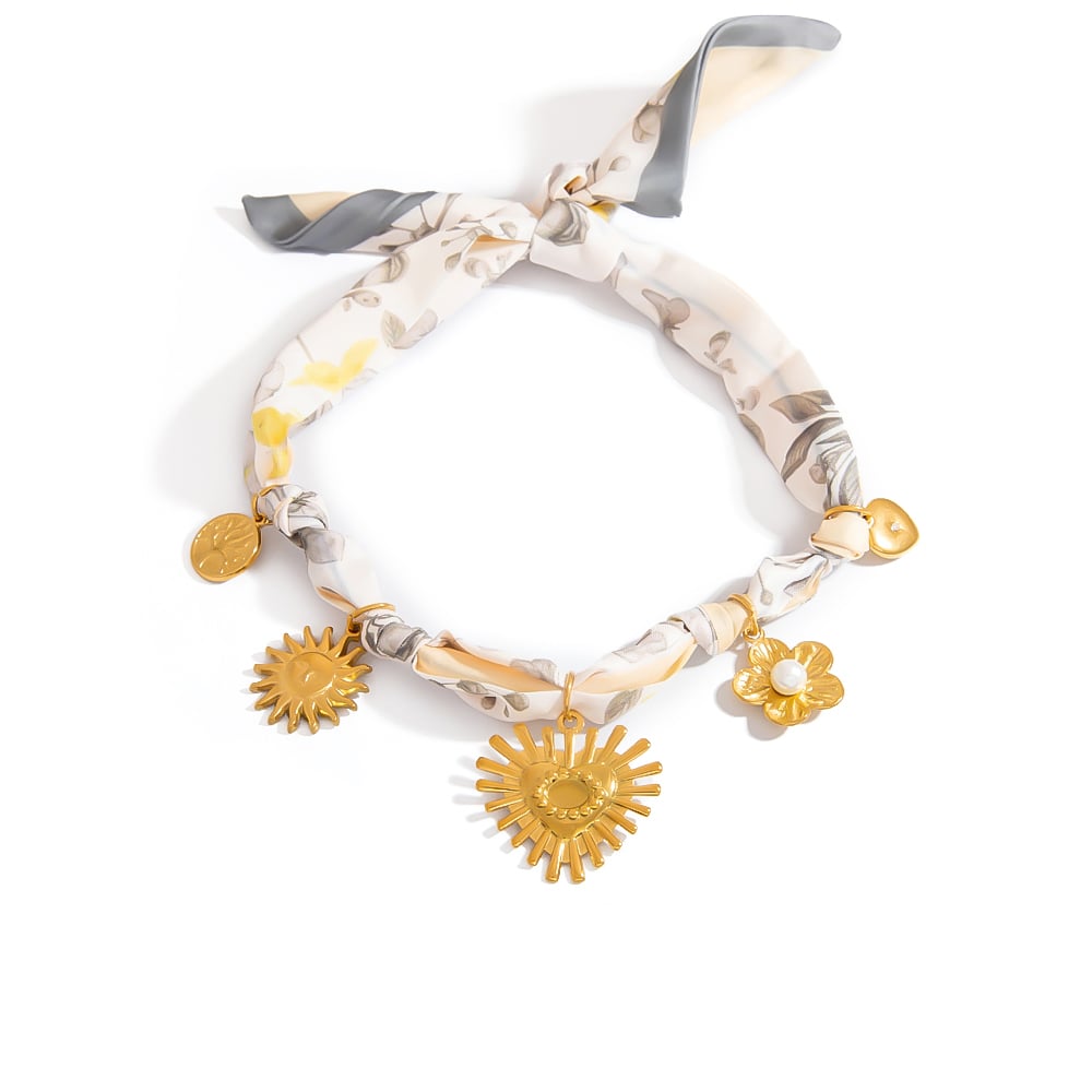 1 Piece Simple Series Daily Heart Silk Gold Color Women's Pendant Necklaces