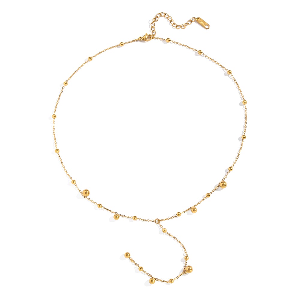 1 Piece Simple Series Daily Circle Stainless Steel  Gold Color  Women's Chain Necklaces Picture6