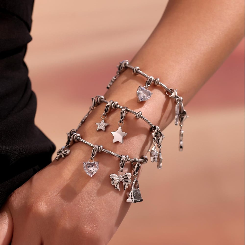 1 Piece Delicate Heart Stainless Steel Gold Color Women's Charm Bracelets h5Picture7