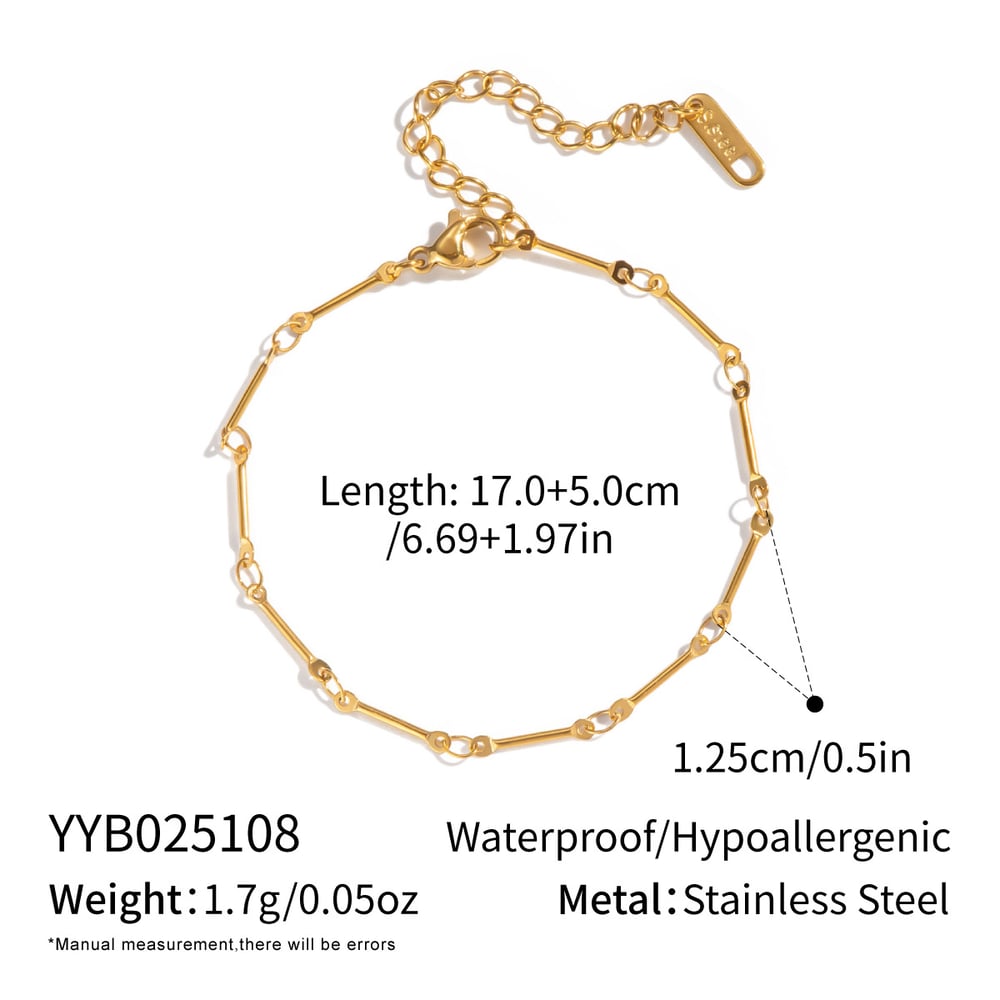 Chain Stainless Steel Gold Color Necklace Set
