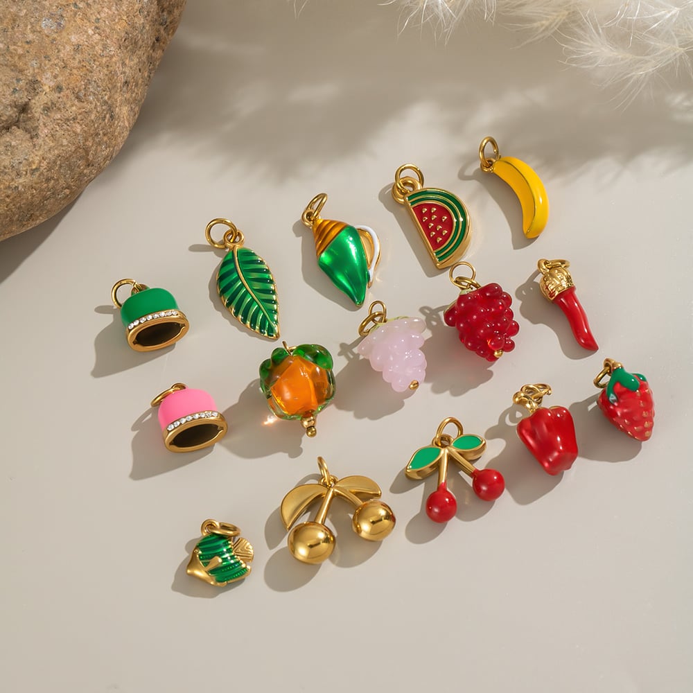 1 Piece Romantic Series Sweet Fruit Stainless Steel  Women's Pendants Picture5