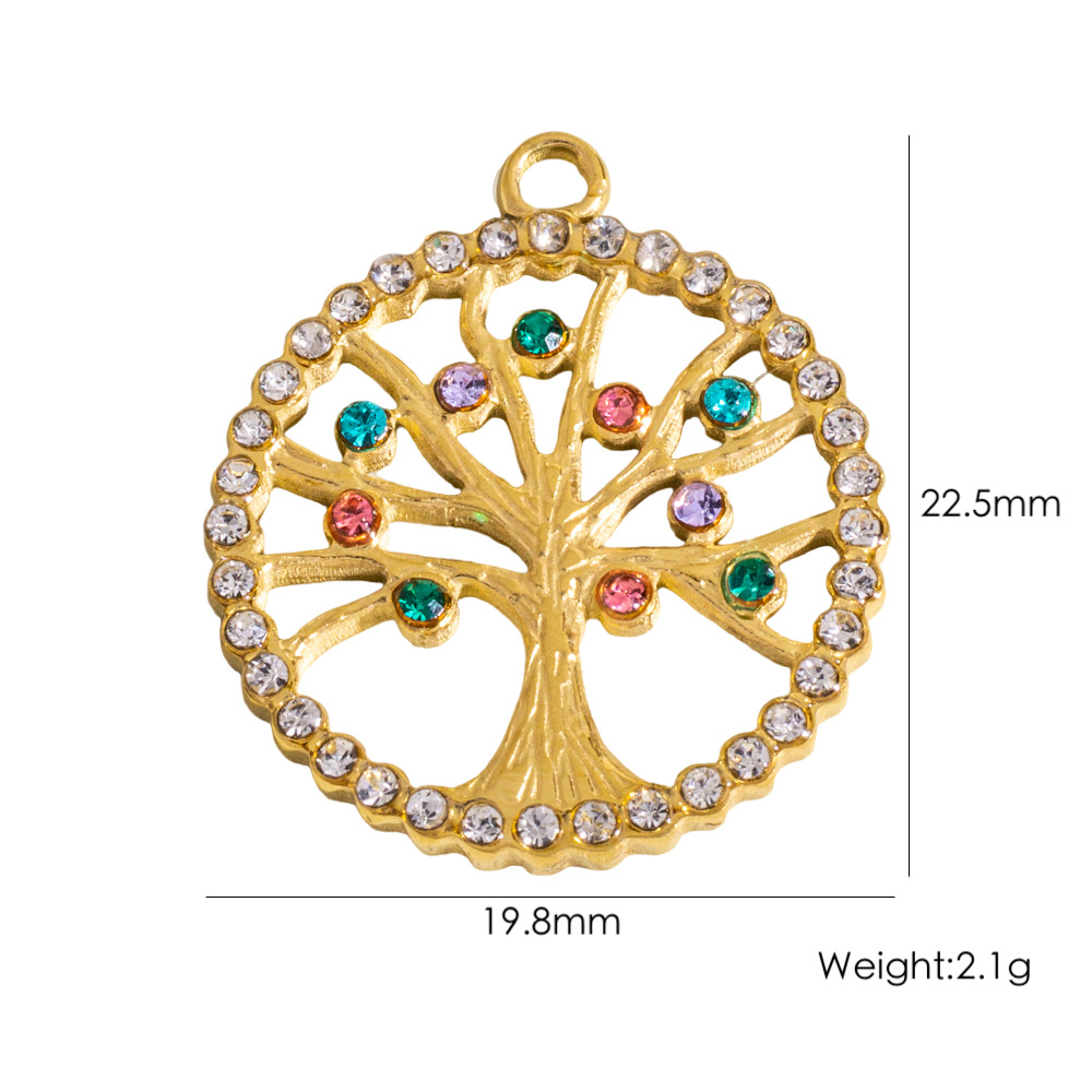 Vintage Tree Life Stainless Steel DIY Pendant
