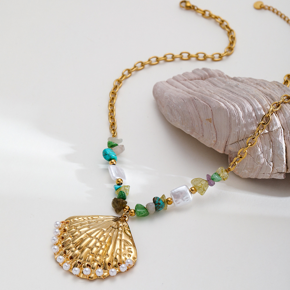 1 Piece  Vacation Turtle Stainless Steel  Gold Color  Women's Pendant Necklaces Picture4