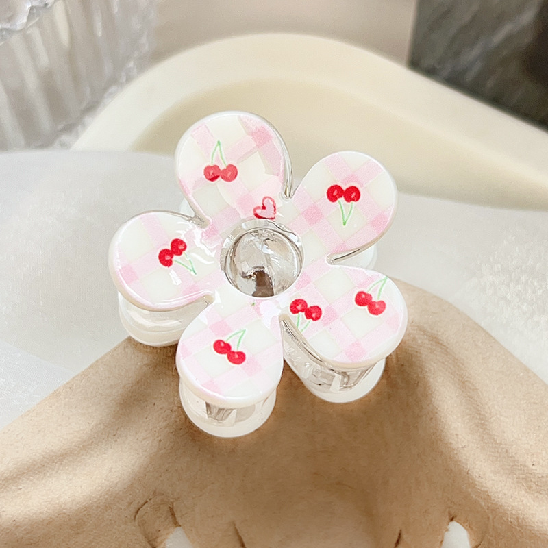 1 Piece Romantic Series Sweet Flower Plastic Women's Hair Claws