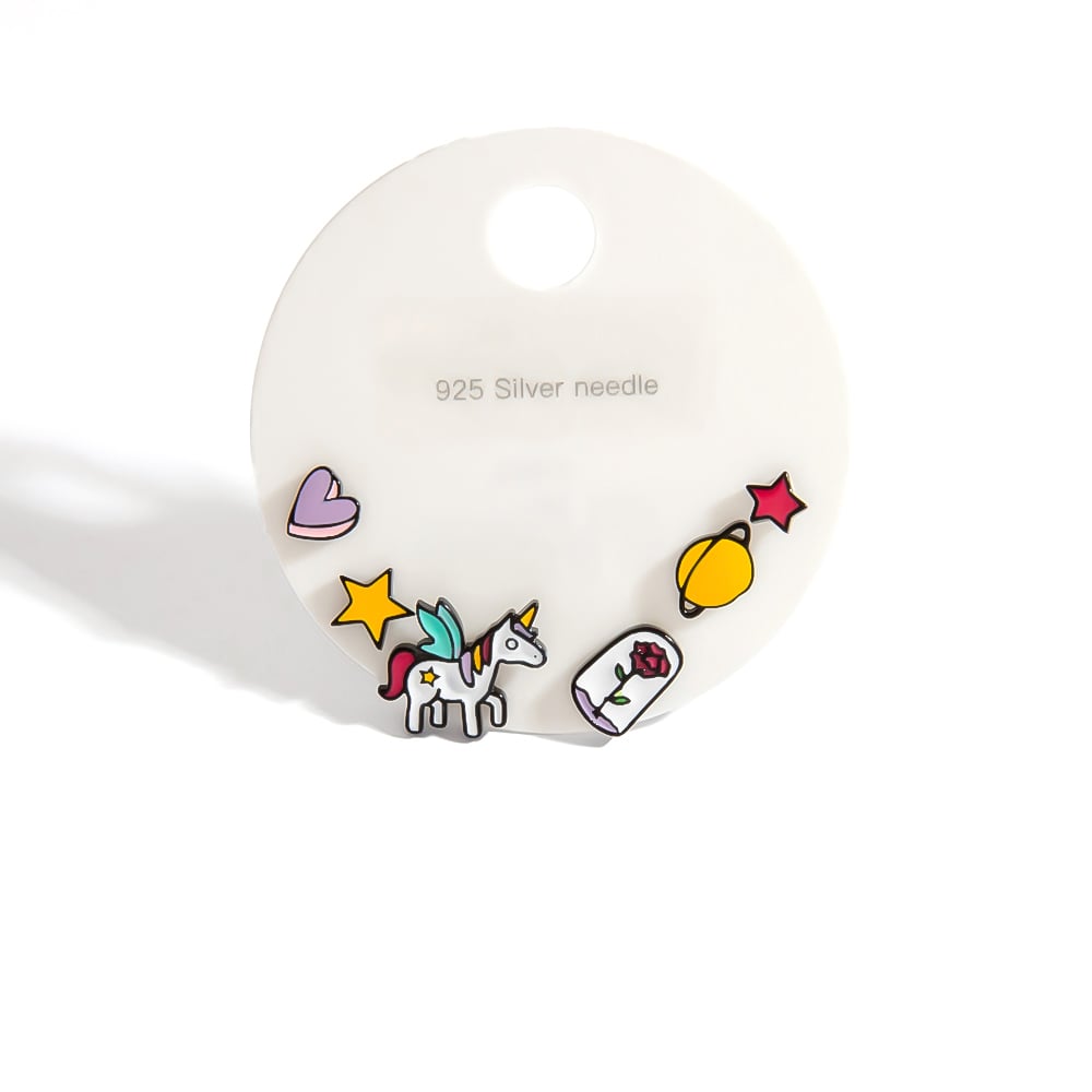 Cute Ocean Series 925 Sterling Women's Stud Earrings