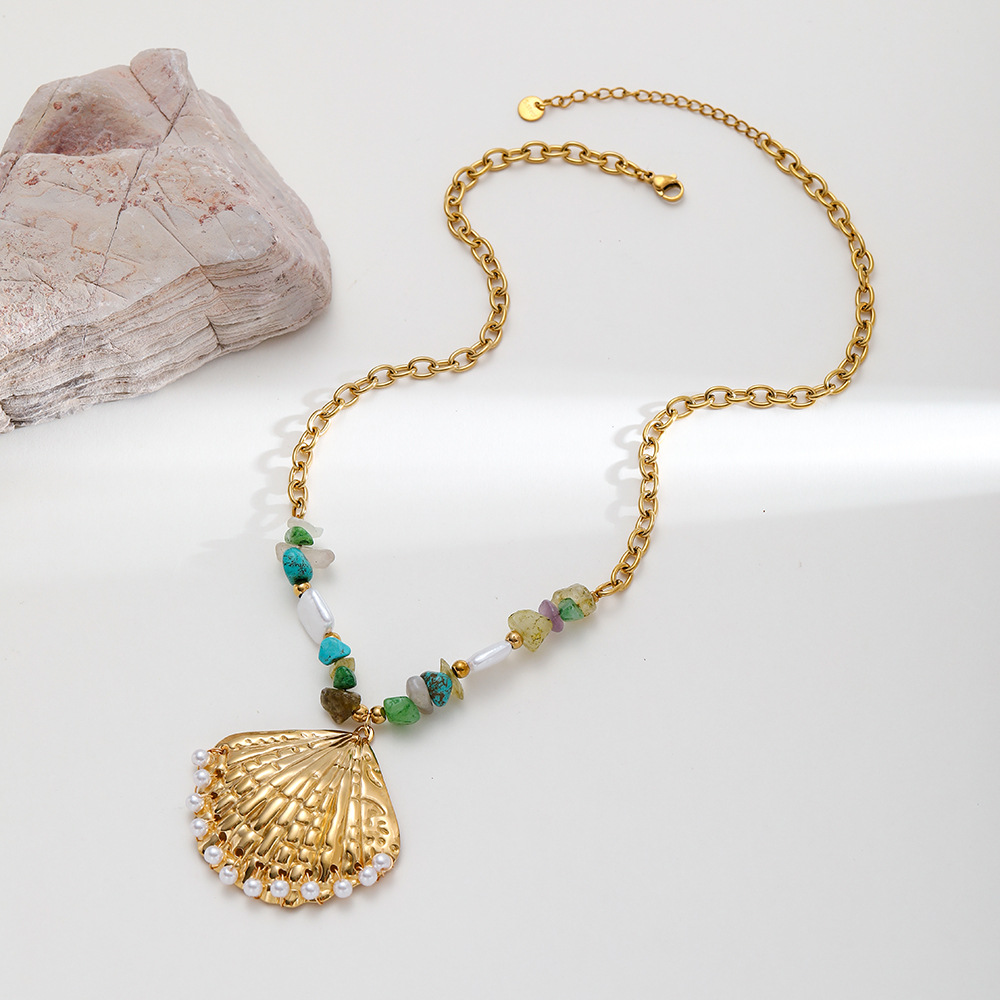 1 Piece  Vacation Turtle Stainless Steel  Gold Color  Women's Pendant Necklaces Picture2