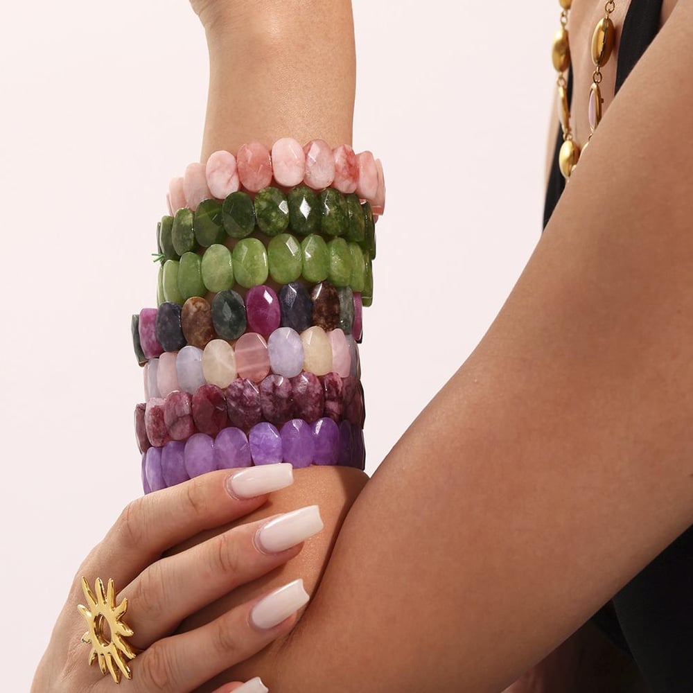 1 Piece Polychrome Beads Natural Stones Women's Beaded Bracelets Picture6