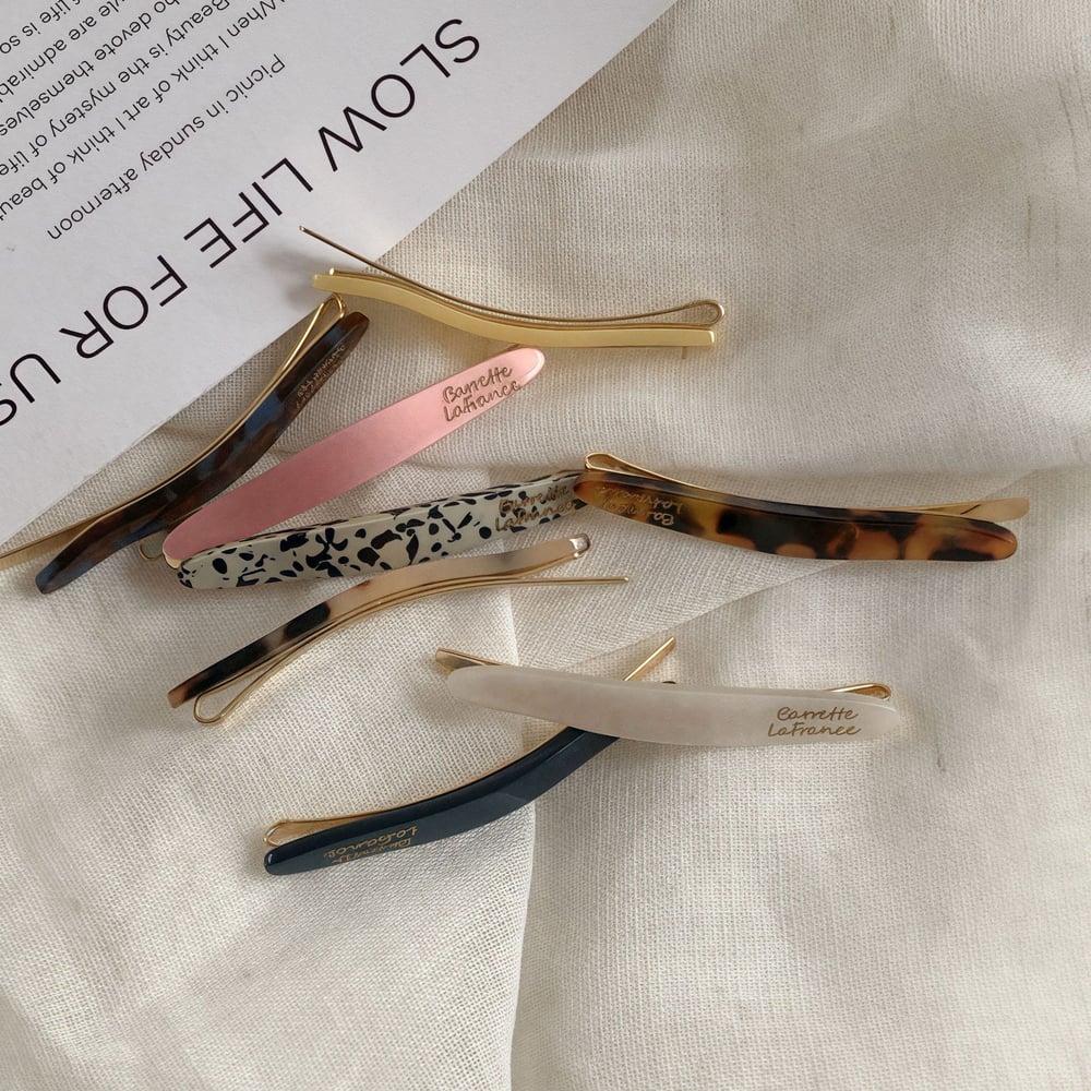 1 Piece Retro Daily Oval Cellulose Acetate Sheet Women's Hair Clips h5Picture3