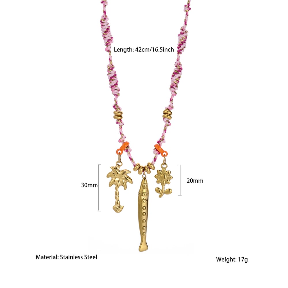 1 Piece Exqusite Fish Stainless Steel Gold Color Women's Pendant Necklaces