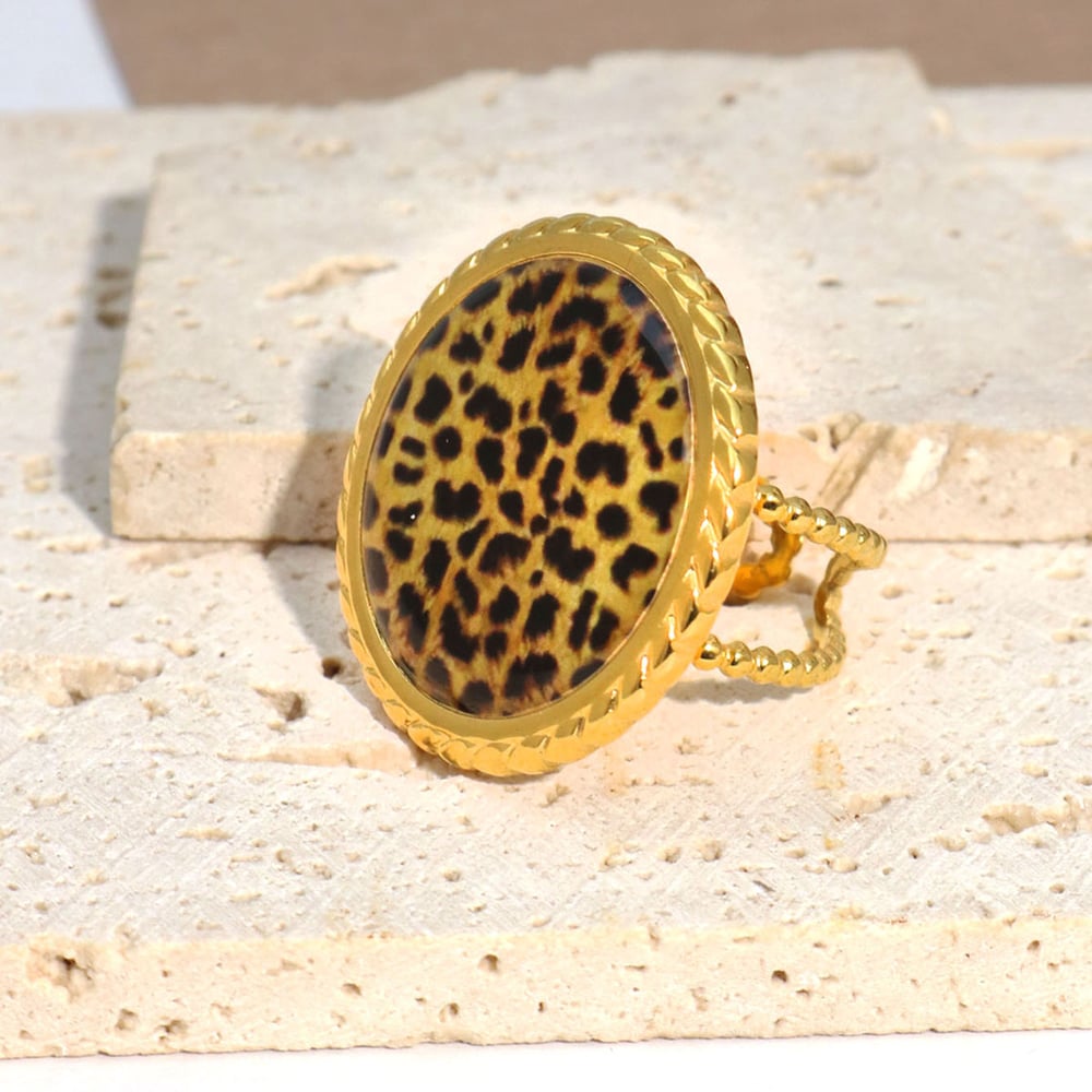 1 Piece Ethnic Series Simple Circle Stainless Steel   Gold Color  Statement Rings h5Picture3