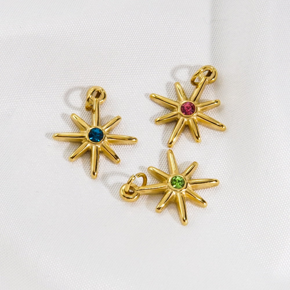 Pendentifs pour femmes en acier inoxydable de forme irrégulière, simples et décontractés, à faire soi-même, 1 pièce Image3