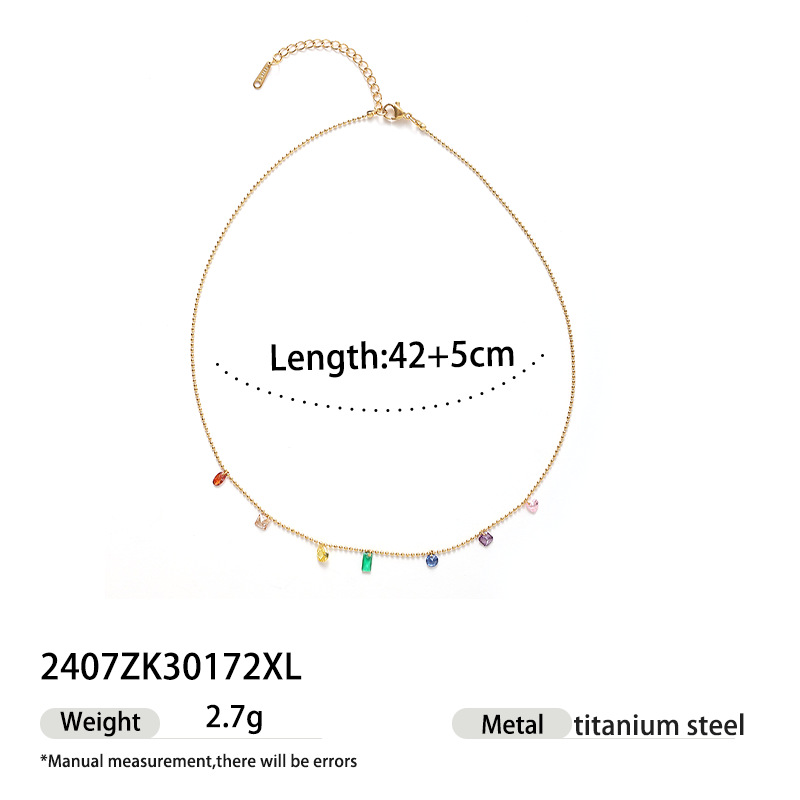 1 Piece Sun Gold Color Natural Stone Pendant Necklace 