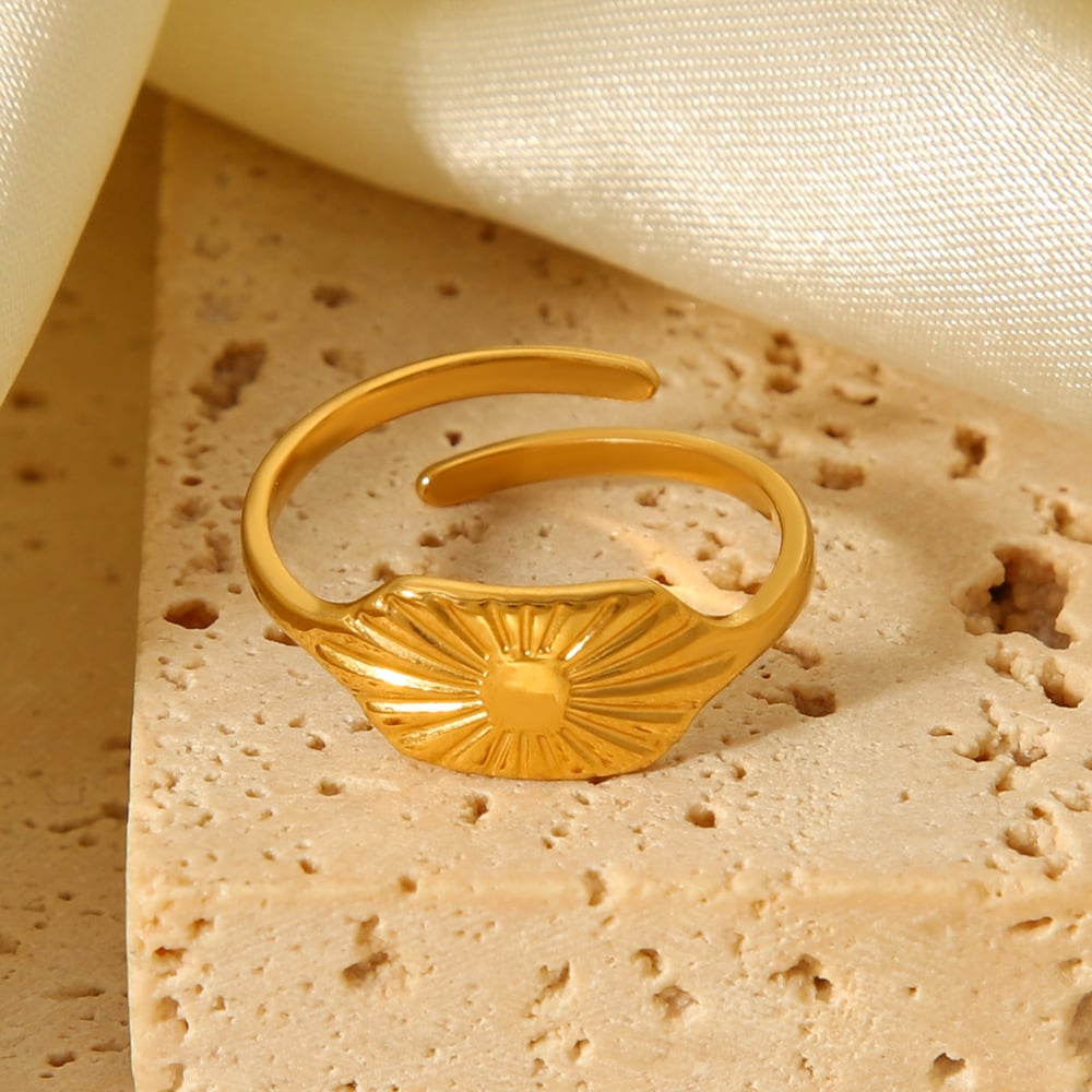 1 Piece Simple Series Daily Sun Stainless Steel  Statement Rings h5Picture4