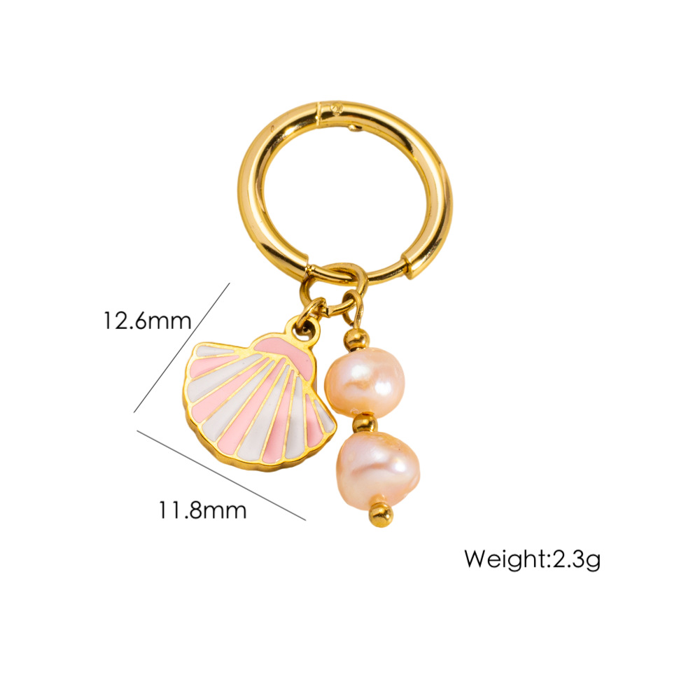 Orecchini pendenti da donna in acciaio inossidabile con fiori naturali della serie romantica, 1 pezzo