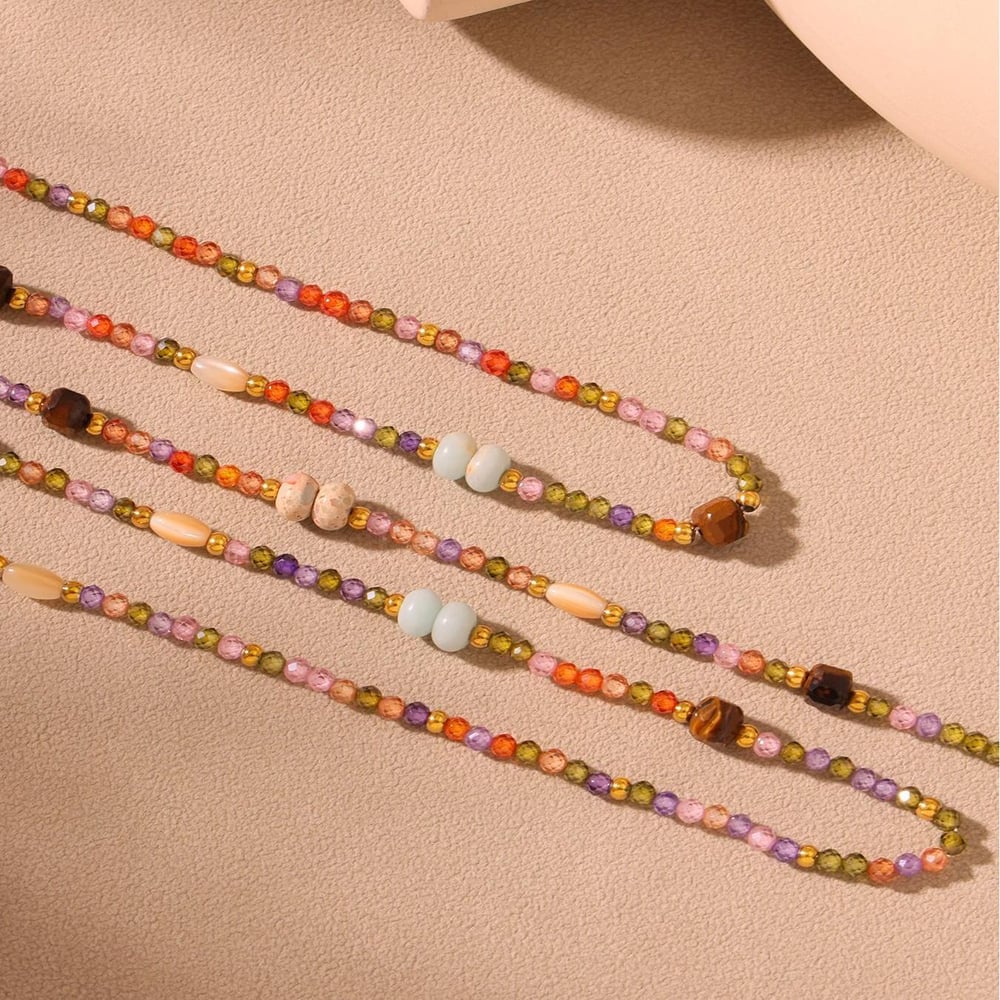 1 Piece Series Colorful Beads Natural Stones Women's Beaded Necklaces h5Picture7