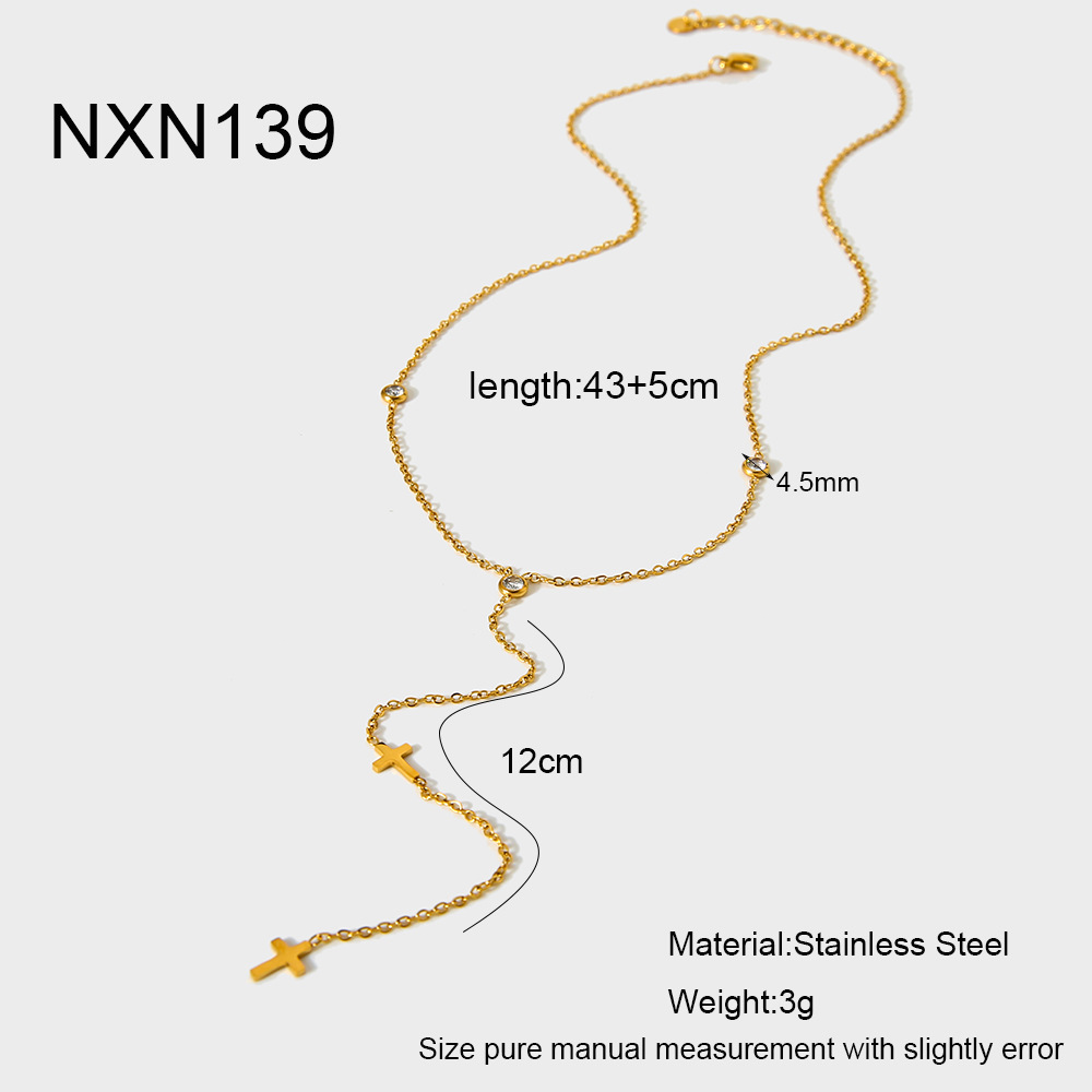 1 Stück einfache klassische Edelstahl-Anhängerketten für Damen 