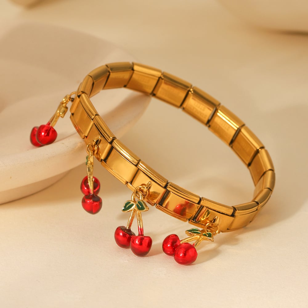 1 Pair Simple Series Daily Plant Stainless Steel  Women's Bangles Picture5