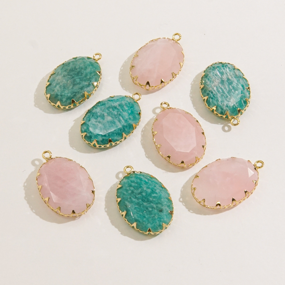 1 Adet Romantik Basit Düzensiz Şekilli Doğal Taşlı Kadın Kolye Ucu h5Resim2