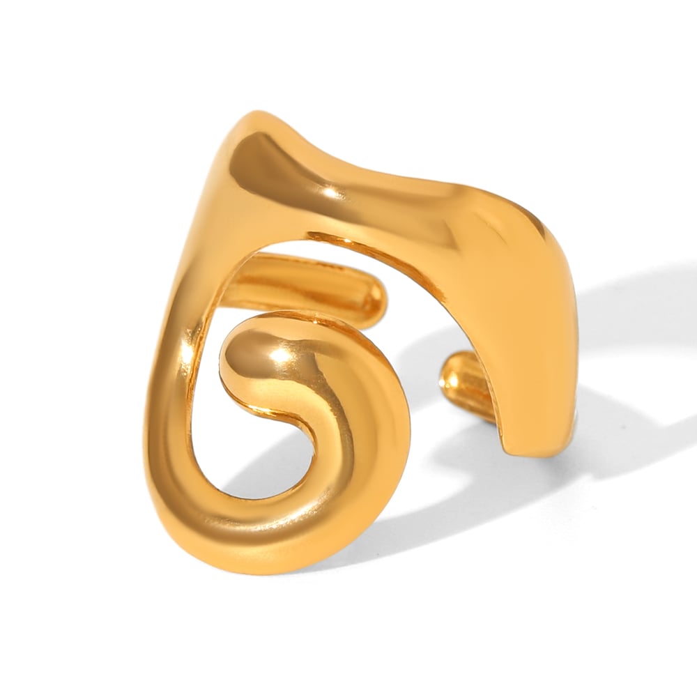 1 Piece Simple  Daily Irregular Shape Stainless Steel  Statement Rings