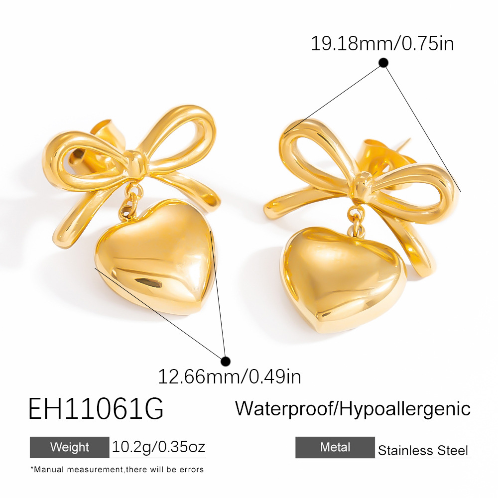 1 Pair Flower Stainless Steel  Women's Stud Earrings Picture2