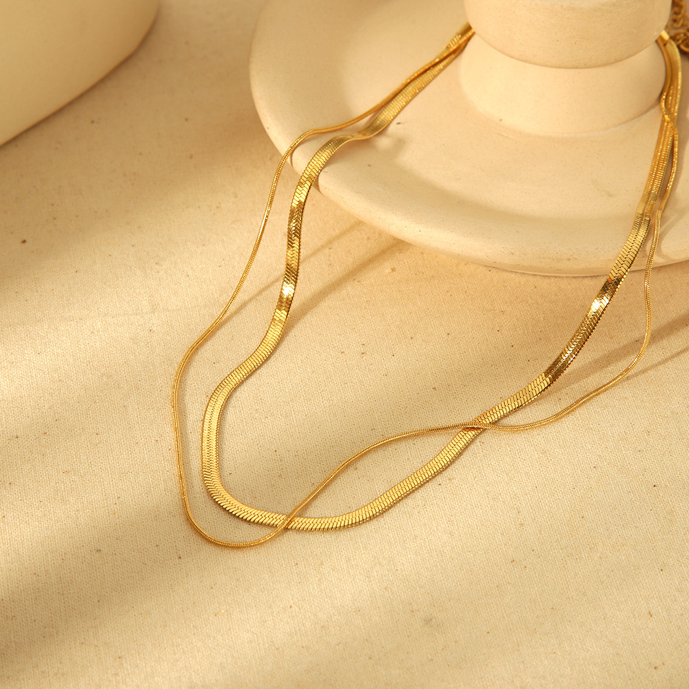 Eenvoudige afneembare dameskettingen van roestvrij staal h5Afbeelding3