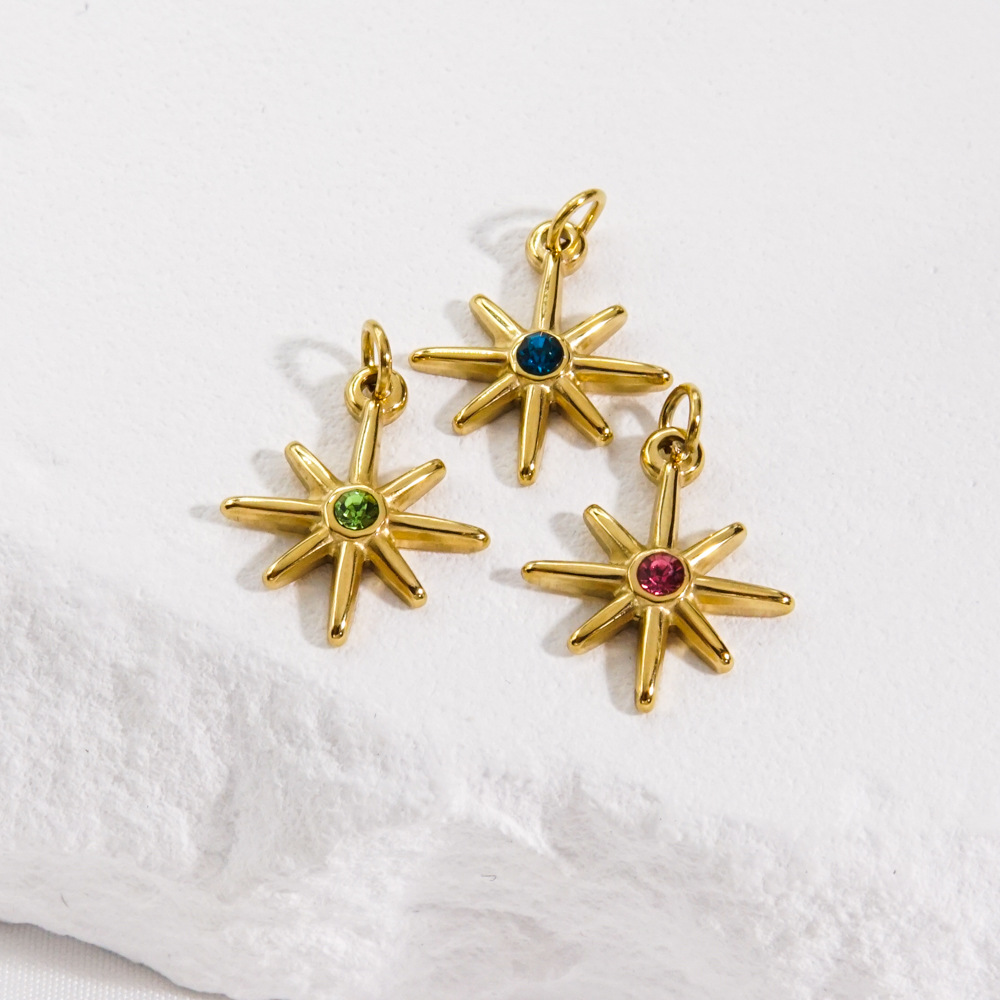 Pendentifs pour femmes en acier inoxydable de forme irrégulière, simples et décontractés, à faire soi-même, 1 pièce Image4